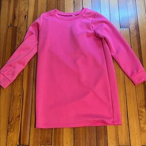 Vibrant Pink Women's Long Sleeve Dress